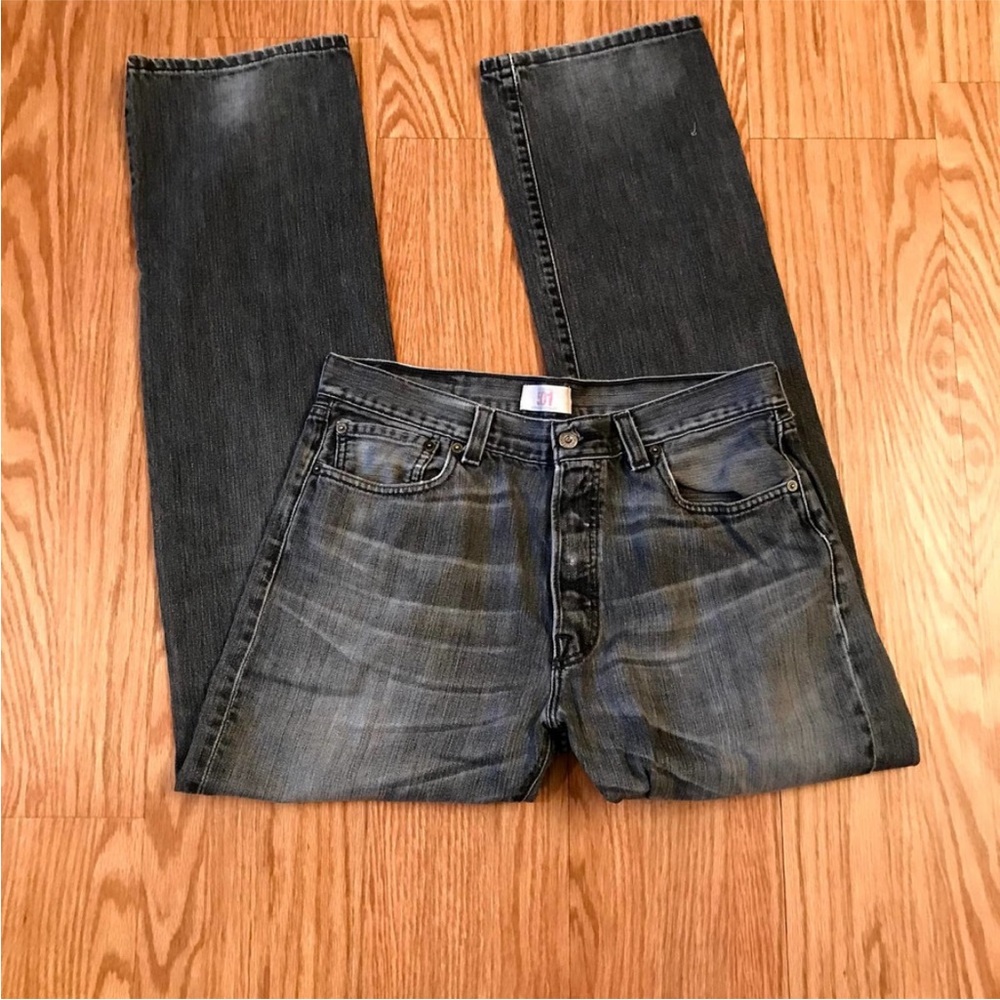 Levi’s 501 straight leg grey washed jeans